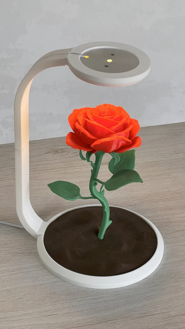 Luminária rosa impresso em 3D